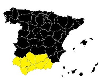 Mapa Andaluzji