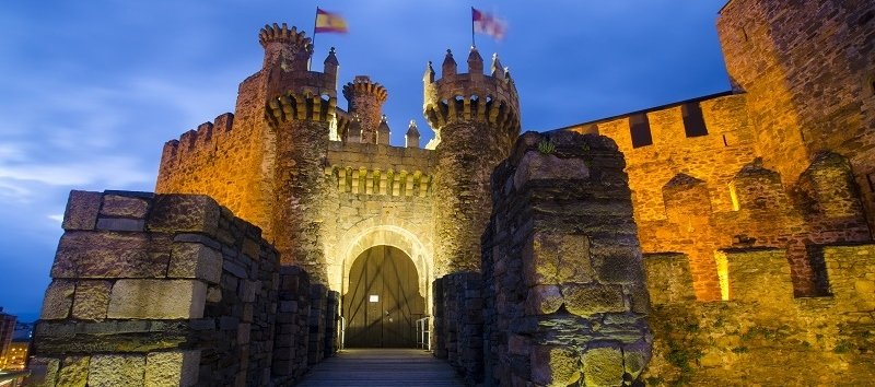 Ponferrada, Hiszpania - zamek templariuszy