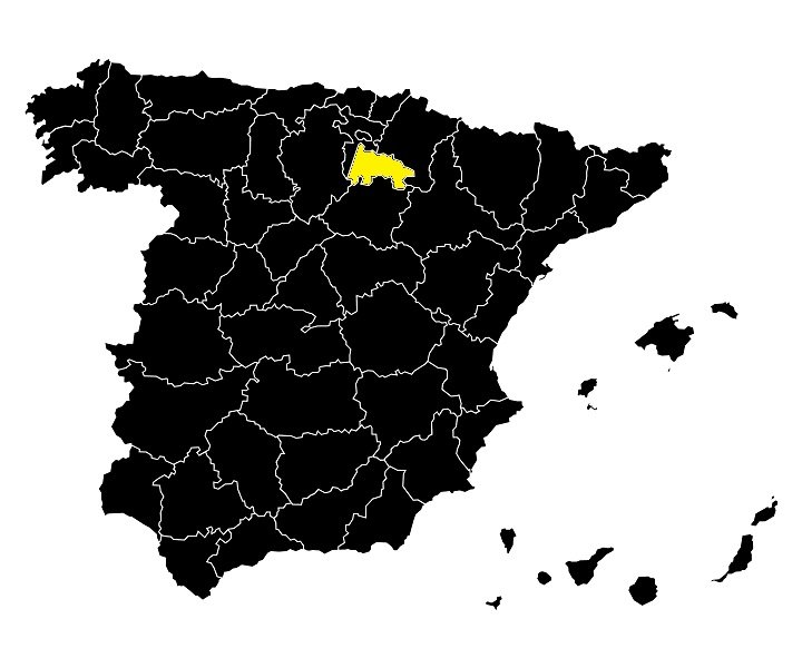 Mapa Hiszpanii - region La Rioja