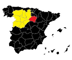 Mapa prowincji Soria w Hiszpanii
