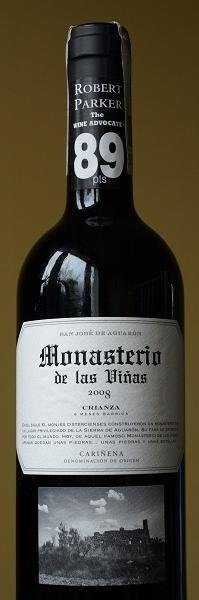 Wino hiszpańskie z Biedronki - Monasterio de las Vinas 2008 Crianza (D.O. Carinena)