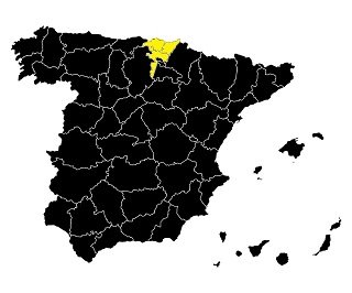 Kraj Basków na mapie administracyjnej Hiszpanii