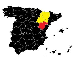 Mapa - prowincja Teruel (Aragonia, Hiszpania)